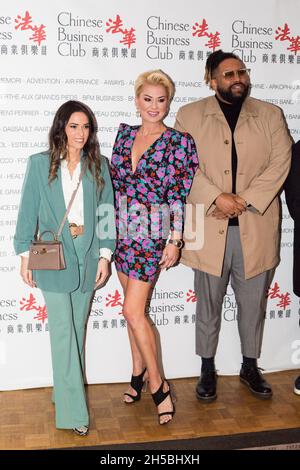 CAPUCINE Anav et Katrina Patchett participent au déjeuner du Chinese Business Club de Nicolas Sarkozy à l'hôtel Westin Paris le 08 novembre 2021 à Paris, en France.Photo de Nasser Berzane/ABACAPRESS.COM Banque D'Images