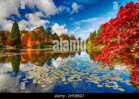 National Trust Sheffield Park Hayward’s Heath East Sussex Royaume-Uni Banque D'Images