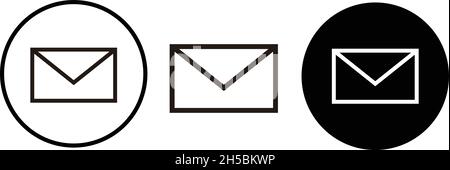 Un ensemble simple d'icônes d'e-mail.Il peut être utilisé dans n'importe quelle situation, comme une lettre physique ou une expression numérique sur le Web. Illustration de Vecteur
