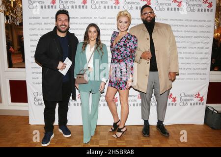 Denny Imbroisi, Capucine Anav, Katrina Patchett et Kevin Razy participent au déjeuner du Chinese Business Club au Westin Paris Vendome le 8 novembre 2021 à Paris, en France.Photo de Jerome Domine/ ABACAPRESS.COM Banque D'Images