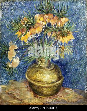 Fritlaries impériales dans un vase en cuivre de Vincent van Gogh (1853-1890), huile sur toile, 1887 Banque D'Images