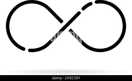 logo infinity noir comme icône illimitée Illustration de Vecteur