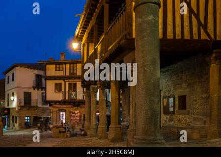 Plaza Mayor. La Alberca. Salamanque. Espagne Banque D'Images