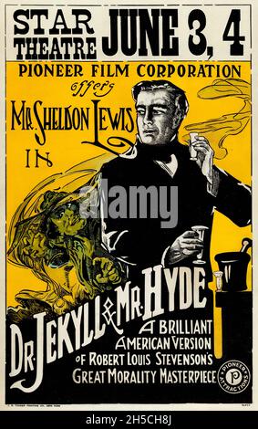 M. Jekyll et M. Hyde (Pioneer, 1920).Carte fenêtre Banque D'Images