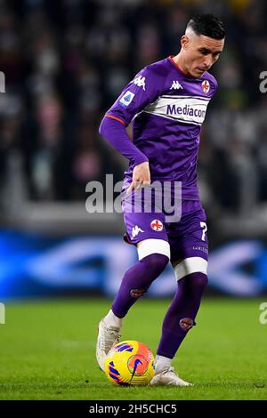 Turin, Italie.06 novembre 2021.Jose Maria Callejon de l'ACF Fiorentina en action pendant la Serie Un match de football entre Juventus FC et ACF Fiorentina.Credit: Nicolò Campo/Alay Live News Banque D'Images