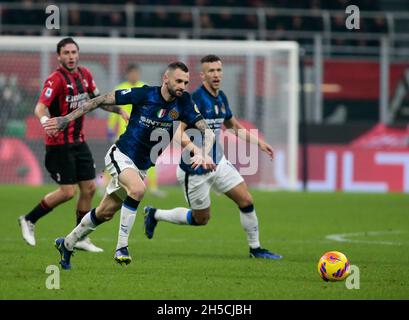 Milano, le 07 novembre 2021 Marcelo Brozovic (FC Internazionale) lors de la série italienne Un match de football entre AC Milan et FC Internazionale sur Nove Banque D'Images