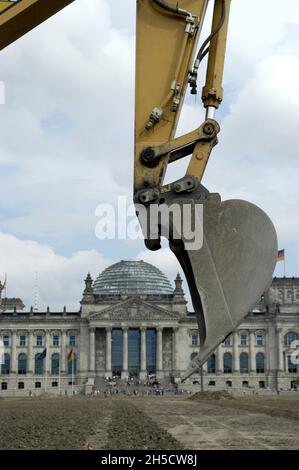 Chantier de construction du Reichstag à Berlin, Allemagne, Berlin Banque D'Images