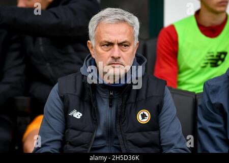 Venise, Italie.07th nov. 2021.Portrait de l'entraîneur principal de Roma Jose Mourinho pendant Venezia FC vs AS Roma, football italien série A match à Venise, Italie, novembre 07 2021 crédit: Agence de photo indépendante/Alamy Live News Banque D'Images