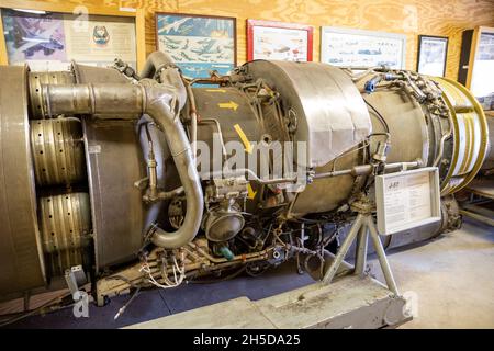 Ancien moteur d'avion exposé dans un musée Banque D'Images