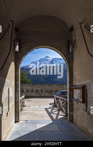 FRANCE, Savoie (73), Aussois, Barrière de l'Esseillon (ou forts de l'Esseillon), fort Marie-Christine Banque D'Images