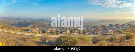 Vue panoramique sur la communauté de San Marcos à San Diego, Californie Banque D'Images