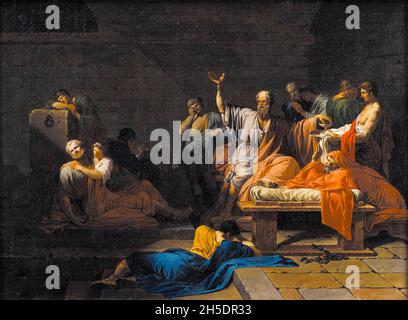 La mort de Socrates, peinture de Jean François Pierre Peyron, 1785-1787 Banque D'Images