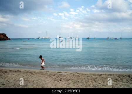 Plage de Cala Saona, Balearia Islands, Formentera, Espagne Banque D'Images