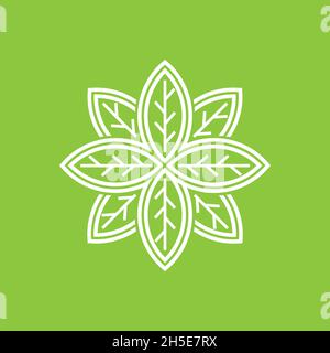 design vectoriel. logo créé à partir du concept abstrait de logo de thé feuille. Illustration de Vecteur