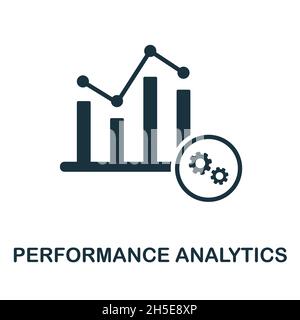 Icône analyse des performances.Panneau monochrome de la collection de transformation numérique.Illustration de l'icône Creative Performance Analytics pour la conception Web Illustration de Vecteur