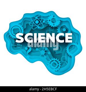 Illustration du concept de vecteur scientifique dans un style d'art en couches Illustration de Vecteur