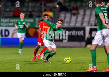Viborg, Danemark.5 novembre 2021.SOFUS Berger (21) de Viborg FF vu pendant le match 3F Superliga entre Viborg FF et FC Nordsjaelland à l'Energi Viborg Arena à Viborg, Danemark.(Crédit photo: Gonzales photo - Dejan Obretkovic). Banque D'Images