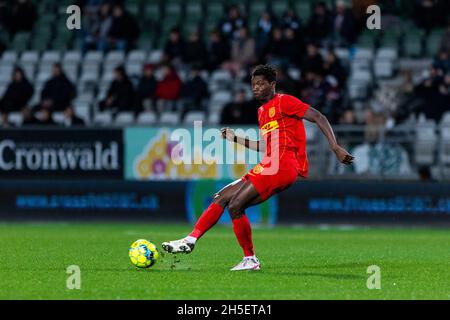 Viborg, Danemark.5 novembre 2021.Maxwell Woledzi (3) du FC Nordsjaelland vu pendant le match 3F Superliga entre Viborg FF et le FC Nordsjaelland à l'Energi Viborg Arena à Viborg, au Danemark.(Crédit photo: Gonzales photo - Dejan Obretkovic). Banque D'Images