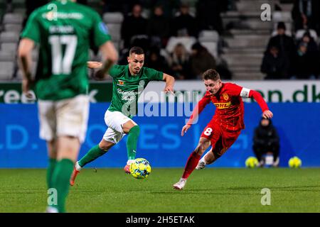 Viborg, Danemark.5 novembre 2021.Younes Bakiz (23) de Viborg FF vu pendant le match 3F Superliga entre Viborg FF et FC Nordsjaelland à l'Energi Viborg Arena à Viborg, Danemark.(Crédit photo: Gonzales photo - Dejan Obretkovic). Banque D'Images