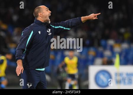 Naples, Italie.07th nov. 2021.Naples, Italie, le 7 novembre 2021.Igor Tudor gère pendant le match la série A match entre SSC.Napoli et Hellas Verona au Stadio Diego Armando Maradona (photo par Agostino Gemito/ Pacific Press/Sipa USA) crédit: SIPA USA/Alamy Live News Banque D'Images