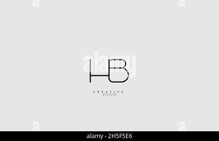 Lettres de l'alphabet initiales Monogram logo HB BH H B Illustration de Vecteur