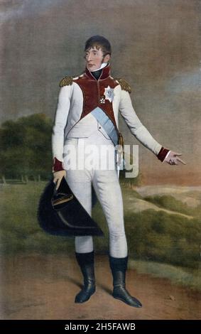 Louis Napoléon Bonaparte, 1778 – 1846.Roi de Hollande, 1806 - 1810 et frère plus jeune de Napoléon Ier, empereur des Français.Après un travail de Charles Howard Hodges. Banque D'Images