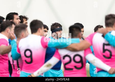 TRÉVISE, ITA.9 NOVEMBRE Julian Montoya pendant la session de formation Los Pumas avant leur international d'automne au Stadio Comunale di Monigo, Trévise le mardi 9 novembre 2021.(Crédit : Juan Gasparini | ACTUALITÉS MI) crédit : ACTUALITÉS MI et sport /Actualités Alay Live Banque D'Images