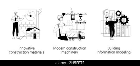 Innovation technologique de construction concept abstrait illustrations vectorielles. Illustration de Vecteur