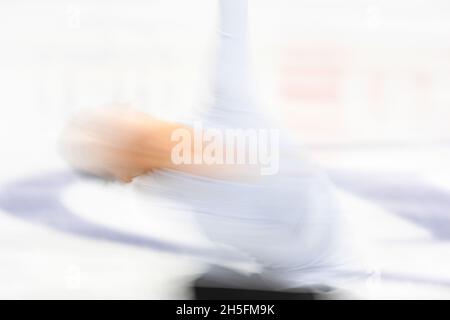 Mai MIHARA, JPN, pendant la pratique, au Grand Prix de patinage artistique de l'UIP - Gran Premio d'Italia, à Palavela, le 5 novembre 2021 à Turin, Italie.Credit: Raniero Corbelletti/AFLO/Alay Live News Banque D'Images