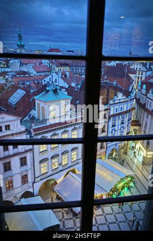 Prague vue d'en haut.Les toits de Prague.République tchèque Banque D'Images