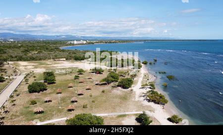 Côte de mer des Caraïbes à Ponce Porto Rico Banque D'Images