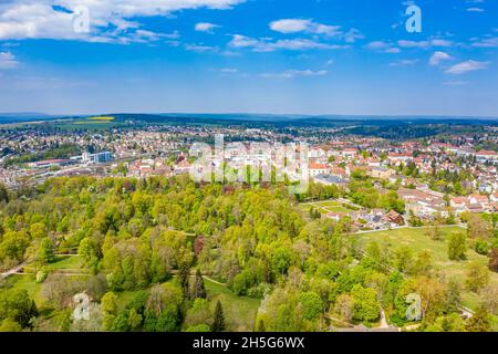 Donaueschingen Luftbild | vue aérienne depuis la ville allemande de Donaueschingen Banque D'Images