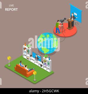 Concept de vecteur plan isométrique de rapport direct. Illustration de Vecteur