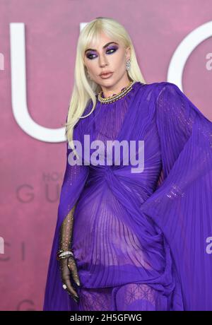 9 novembre 2021.Londres, Royaume-Uni.Lady Gaga arrivant à la Maison de Gucci UK Premiere, Odeon Leicester Square.Crédit : Doug Peters/EMPICS/Alamy Live News Banque D'Images