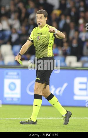 Naples, Italie.07th nov. 2021.L'Arbitro Ayroldi pendant SSC Napoli vs Hellas Verona FC, football italien série A match à Naples, Italie, novembre 07 2021 crédit: Independent photo Agency/Alay Live News Banque D'Images