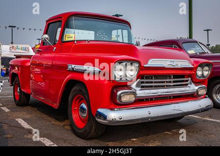 Reno, NV - le 6 août 2021 : camion de pick-up Apache 31 1959 de Chevrolet à un salon de voiture local. Banque D'Images