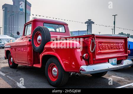 Reno, NV - le 6 août 2021 : camion de pick-up Apache 31 1959 de Chevrolet à un salon de voiture local. Banque D'Images