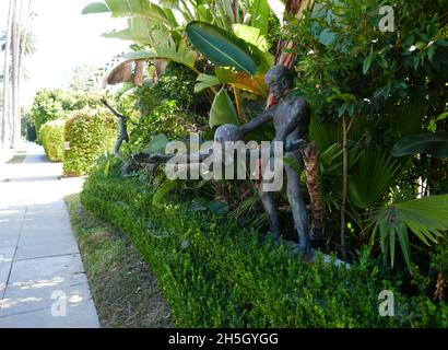 Beverly Hills, Californie, États-Unis 12 septembre 2021 Une vue générale de l'atmosphère de l'ancien domicile/maison de l'acteur George Segal au 711 N. Bedford Drive le 12 septembre 2021 à Beverly Hills, Californie, États-Unis.Photo par Barry King/Alay stock photo Banque D'Images