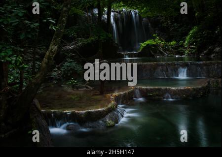 Cascade Mata jitu ,dusun oiramu, desa labuan aji, province du NTB d'Indonésie Banque D'Images