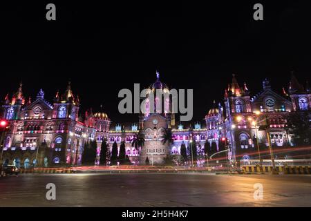 Chattapati Shivaji Maharaj Terminus (CSMT) - Mumbai Banque D'Images