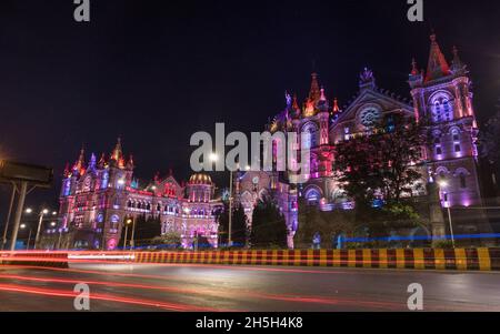 Chattapati Shivaji Maharaj Terminus (CSMT) - Mumbai Banque D'Images