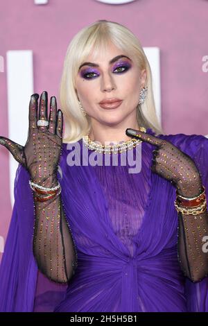 Londres, Royaume-Uni.Le 9 novembre 2021, Lady Gaga assiste à la première House of Gucci UK, qui s'est tenue au cinéma Odeon, Leicester Square, le 9 novembre 2021 à Londres, Royaume-Uni.Photo de Stuart Hardy/ABACAPRESS.COM Banque D'Images