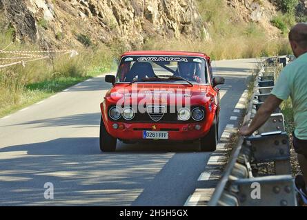 Francesc Casanova-Alfa Romeo Giulia dans le Subiba al Coll del Pollatre-2018 du Championnat de montagne Catalan de Motaing Banque D'Images