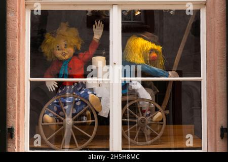 Bâle, Suisse - février 21.Décoration de fenêtre Carnaval Banque D'Images