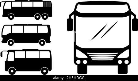 Illustration vectorielle isolée du modèle de conception d'icône de bus Illustration de Vecteur