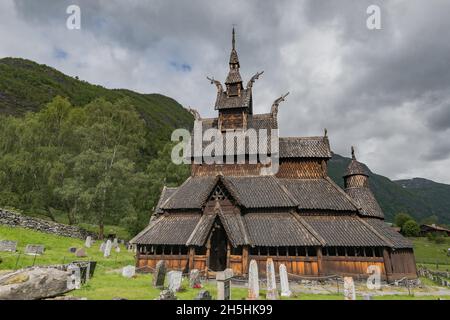 Eglise Borgund Stave, Sogn og Fjordane, Norvège, Eglise Borgund Stave, Sogn og Fjordane,Norvège Banque D'Images