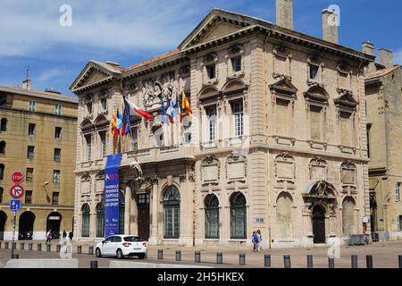 Ancien hôtel de ville, Hôtel de ville, au Vieux Port, Marseille, Sud de la France, France Banque D'Images