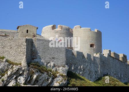 Château d'If, IIe d'If, archipel du Frioul, Baie de Marseille, Mer Méditerranée,France Banque D'Images