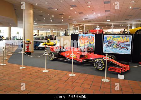 Salle d'exposition, Collection de voitures Prince Rainier III, Monaco, Monaco ville, Monaco Banque D'Images