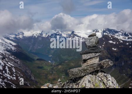 Point de vue, Dalsniba, fjord de Geiranger, More og Romsdal (Norvège) Banque D'Images